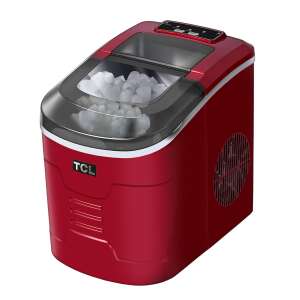 TCL ICE-R9 Jégkocka Készítő Piros, pulton álló jégkocka készítő otthonra, bárba, étterembe, szállodába, buliba, rendezvényre, jégkocka gép, gyorsan készít jeget, könnyen használható, kompakt méret, napi 12-15 kg jégkapacitás - Jégkocka készítő gép