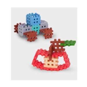 Marioinex Pastel Waffles építőkockák, gyerekek játszanak színes műanyag építőkockákkal, autó és hintaló építése - Műanyag építőjáték