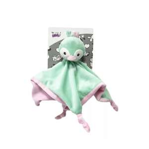 Pătură Tulilo Milus Rață, jucărie moale de pluș pentru bebeluși, verde și roz, perfectă pentru îmbrățișare și liniștire - Tulilo
