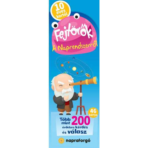 Fejtörők A Naprendszerről kártyajáték 10 éves kortól, 200 kérdés és válasz