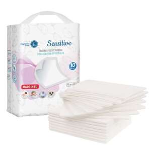 Akuku Sensitive eldobható pelenkázó alátét 90x60 cm - 10 db - Akuku