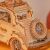 Close-up of Rolife Vintage Car 3D Wooden Puzzle, showing intricate details