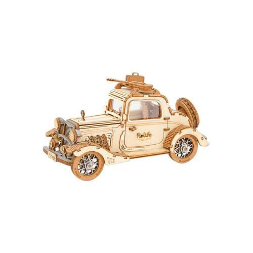 Model 3D din lemn de puzzle vintage auto, asamblat, marca Rolife