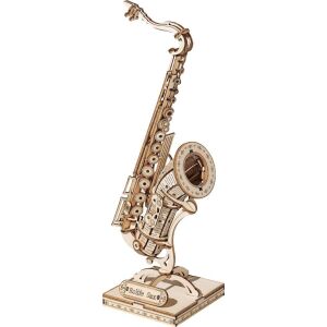 Rolife Saxofon Model 3D din Lemn - Decoratiune muzicala - Puzzle 3D