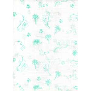 Mintás textil pelenka 1db-os - menta dinó, 100% pamut, 70x80cm, mintás textil pelenka, baba pelenka, textil pelenka, babapelenka, textil pelenka mintás, baba pelenka mintás, textil pelenka 100% pamut - Textil pelenka