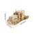 Wooden 3D model truck, assembled, fire design, ROKR brand, dimensions