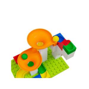 Hubelino üveggolyó pálya bővítő szett tölcsérrel, 44 db, összeszerelve - Hubelino