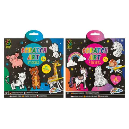 Stickere de artă de zgâriere, 5 pachete, cu instrument de zgâriere, 2 modele diferite, Grafix