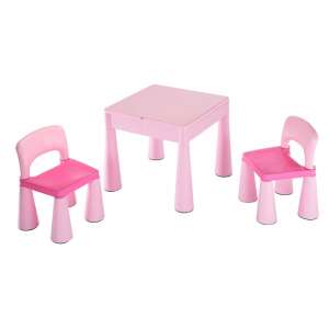 Gyerek szett NEW BABY - asztalka két székkel rózsaszín 33790314 Bababútor