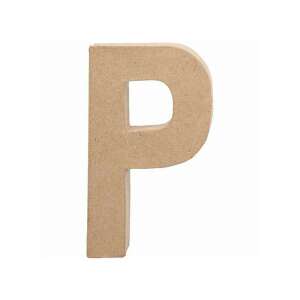 Natürlicher Papiermaché-Buchstabe P, Dekorationsbuchstabe für Bastel- und DIY-Projekte - Dekorative Buchstaben