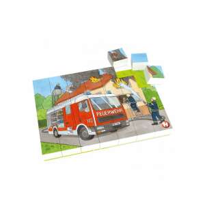 Hubelino Tűzoltó Puzzle, 35 darab, kompatibilis a LEGO DUPLO-val - Hubelino