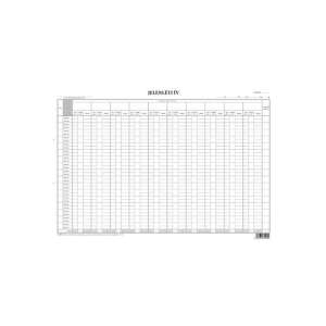 Anwesenheitsliste für 10 Personen, Größe 420 x 295 mm, Produktcode C.60-3 - Schreibwaren & Schreibmaterial