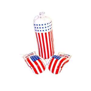 Amerika zászló mintás boxzsák készlet 86985435 Boxzsákok és box kesztyűk