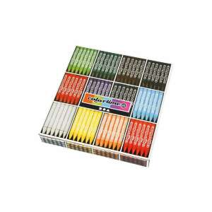 Creioane colorate Colortime, pachet mare de 288 bucăți, culori asortate - Creioane cerate