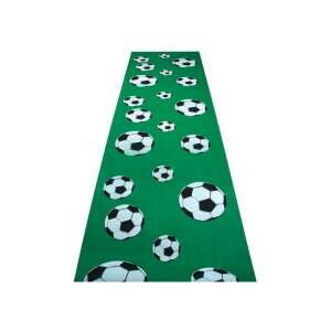 Feță de masă verde cu model de mingi de fotbal, 450x60 cm - Fețe de masă