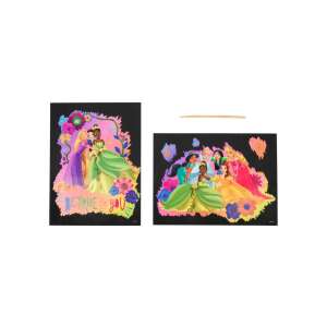 Disney Prinzessin Kratzbilder Set, 2 Kratzbilder mit Holzstift, mit Disney Prinzessinnen, perfekt für Kinder - Kunst & Handwerk Sets