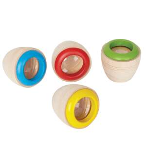 Set mit 4 bunten Holz-Kaleidoskopen, perfekt für Kinder, um die Welt um sie herum zu erkunden - Kaleidoskope