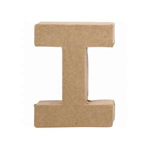 Natürlicher Papiermaché-Buchstabe I, kleine Größe, zum Basteln und Dekorieren - Dekorative Buchstaben