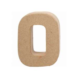 Natürlicher Papiermaché-Buchstabe O, kleine Größe, zum Basteln und Dekorieren - Dekorative Buchstaben