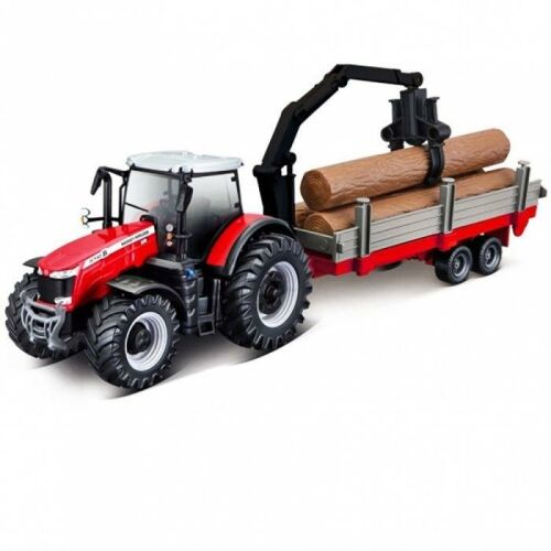 Bburago - Massey Fergusson 8740S darus utánfutóval