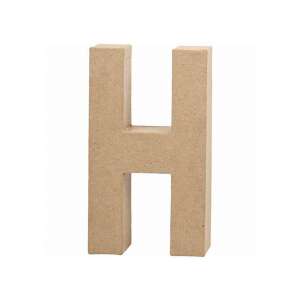 Natürliche Papiermaché-Buchstabe H, Dekorationsbuchstabe für Bastel- und DIY-Projekte - Dekorative Buchstaben