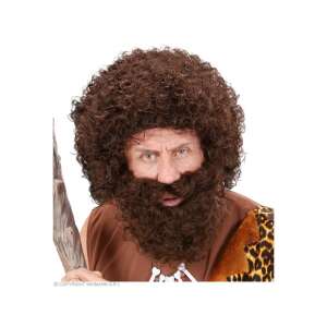 Férfi Barna Göndör Paróka Szett - Bajusz és Szakállal 86989087 - Widmann