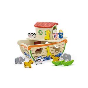 Drewniana Arka Noego z figurkami zwierząt - Figura, DIY, Pojazd zdalnie sterowany, Deskorolka elektryczna, Zabawkowy karabin, nabój, Samochód do gier, Autostrada i parking i Figurka bajkowego bohatera