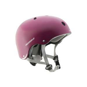 Hudora Rollschuhhelm, Farbe Beere, Größe XS (51-55 cm), Seitenansicht - Schutzausrüstung für Fahrräder