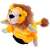 Beleduc lion hand puppet, yellow plush, with a black nose and eyes