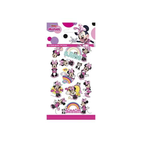 Minnie Mouse temporary tattoos, 12 Minnie Mouse designs, Disney temporary tattoos