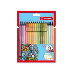STABILO Pen 68, 18er Filzstift-Set in Verpackung - Schulanfang, Schulmaterialien