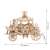 Dimensions of the assembled wooden 3D puzzle model of a pumpkin carriage