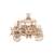 Wooden 3D puzzle model of a pumpkin carriage