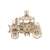 Wooden 3D puzzle model of a pumpkin carriage