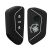 VW 3-Button Key Cover, Kwmobile, Black/White, Silicone, 52651.10 131489481