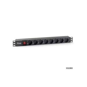 Equip 333283 8-Outlet German Power Distribution Unit, 1U, Black - Electrical Installation