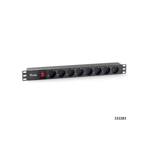 Equip 333283 8-Outlet German Power Distribution Unit, 1U, Black