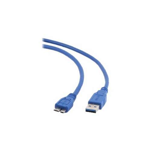 Cablu Gembird Cablexpert USB 3.0 la micro-USB tip B, 3 metri, albastru, vedere din unghi