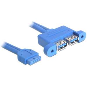 Kabel Delock DL82941 złącze pinowe USB 3.0, niebieski, 2x gniazda USB 3.0-A - Kabel danych