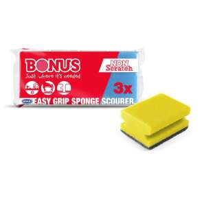 Bonus B019 Bureți de vase anti-zgârieturi, cu aderență ușoară, 3 bucăți - Bureti vase