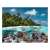 Ravensburger 2000 piece jigsaw puzzle, Maldivian island with palm trees and underwater coral reef
