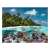 Ravensburger 2000 piece jigsaw puzzle, Maldivian island with palm trees and underwater coral reef