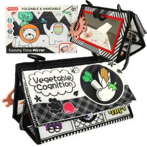 Contrastive Perception Little Book with Mirror #black and white