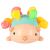 Front view of Ikonka Montessori turquoise hedgehog sensory toy