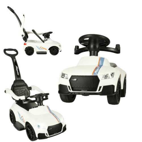 Ikonka 2in1 Bébitaxi tolókarral, hang- és fényeffekttel - Fehér