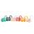 Set of 6 colorful toy cars with locks, Montessori educational toy for toddlers