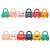 Set of 6 colorful toy cars with locks and keys, Montessori educational toy for toddlers