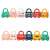 Set of 6 colorful toy cars with locks and keys, Montessori educational toy for toddlers
