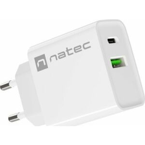 Natec Ribera 20W USB-C/A Duális Hálózati Töltő - Natec