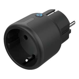 Deltaco Okos Mini Dugasz, fekete okos dugasz, wifi okos dugasz, okos konnektor, programozható időzítő, működik Alexa és Google Home-mal - Deltaco